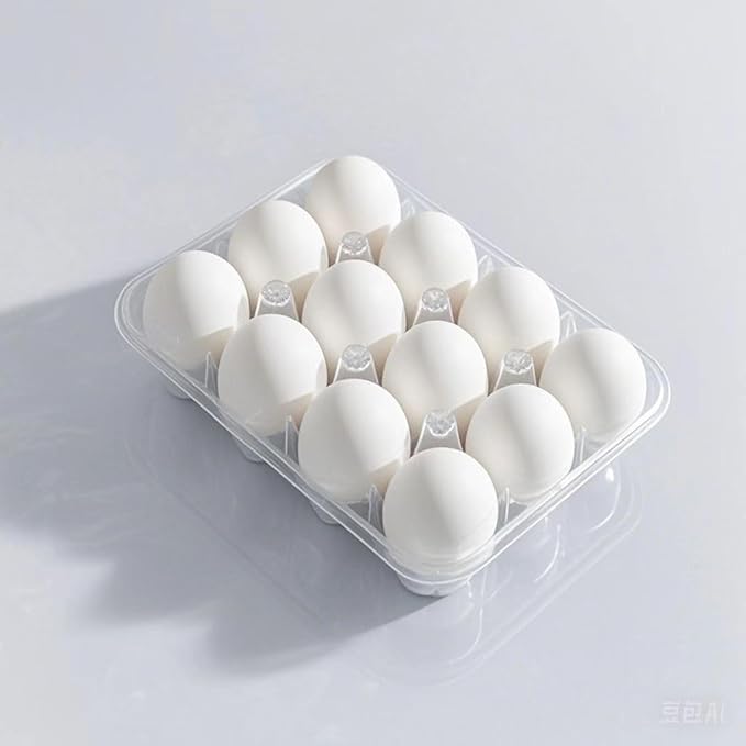 120 pc Plastic Bulk EggCarton,Reusable clear egg carton cheap bulk, Suitable For Storing Egg in Farmers' Markets, Supermarkets, Kitchens(3 * 4)