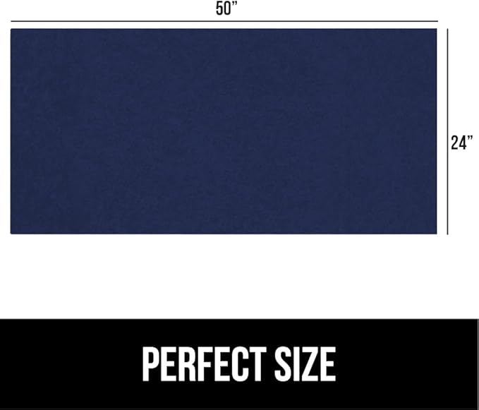 GORILLA GRIP LeakGuard Non-Adhesive Under Sink Mat for Kitchen Cabinet, 24x50, Waterproof Quick Dry Shelf Liner, Durable Absorbent Felt Mats for Bathroom Sinks, Cabinets, Dresser, Easy to Trim, Navy