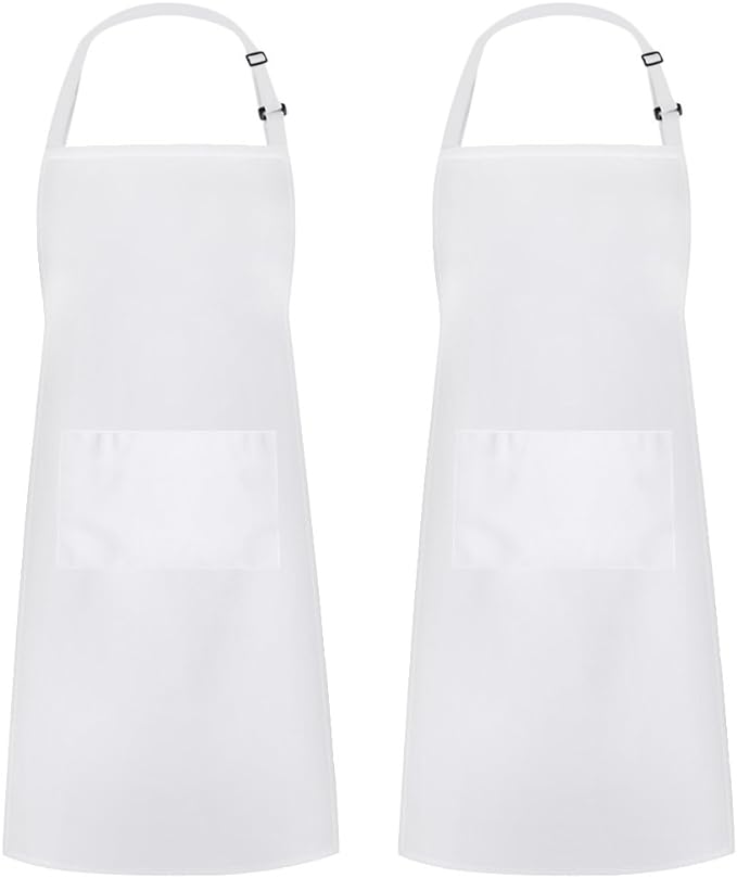 Syntus Apron for Men Women, Adjustable Cooking Kitchen Chef Aprons with 2 Pockets