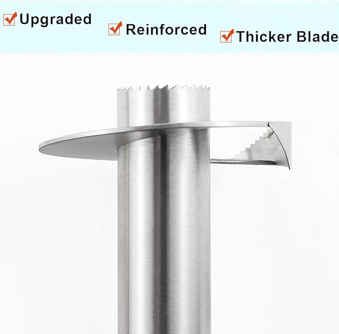 Pineapple Corer, [Upgraded, Reinforced, Thicker Blade] Newness Premium Pineapple Corer Remover, Stainless Steel Pineapple Core Remover Kitchen Tool with Sharp Blade for Diced Fruit Rings, Red