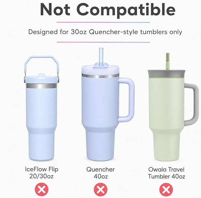 Joshey 10.5 Inch Tritan Replacement Straws for Stanley 30oz Tumbler - 6 Pack Reusable Long Straws with Cleaning Brush, Fits 30oz Stanley Cup Accessories, BPA-Free (3 Color)