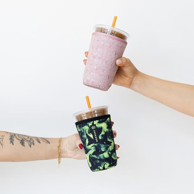 Sok It JavaSok Iced Coffee & Cold Soda Insulated Neoprene Cup Sleeve (Born to Fly, Medium: 22-28oz)