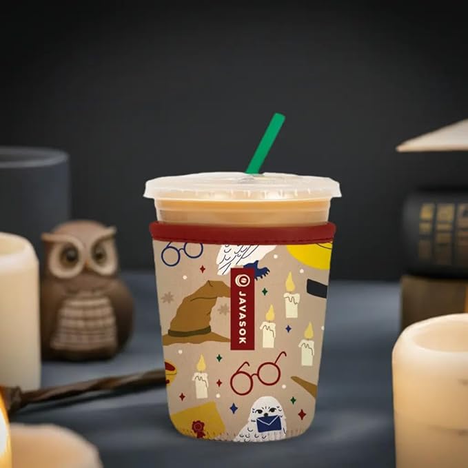 Sok It JavaSok Iced Coffee & Cold Soda Insulated Neoprene Cup Sleeve (Horcrux, Medium: 22-28oz)