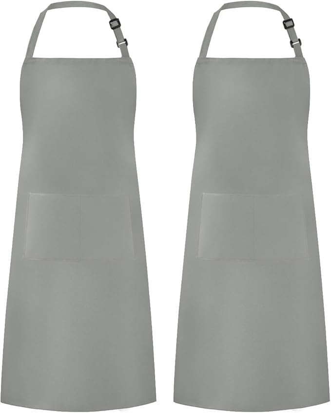 Syntus Apron for Men Women, Adjustable Cooking Kitchen Chef Aprons with 2 Pockets