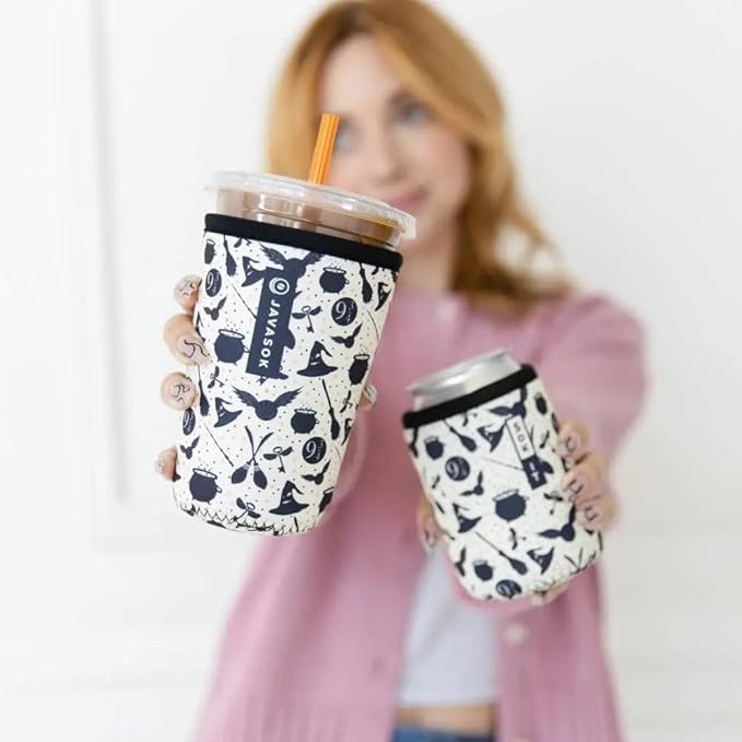 Sok It JavaSok Iced Coffee & Cold Soda Insulated Neoprene Cup Sleeve (Wizard's Walk, Small: 16-20oz)