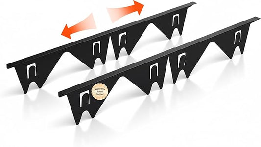 Stove Gap Covers for Electric, Oven Side Guards 2pcs, Gas Range Crack Strip, Stainless Steel Space Filler Between Stove & Counter Top, Crumb Catcher-Adjustable Len. 13.8" to 27.5", Fit 18",22",25" etc