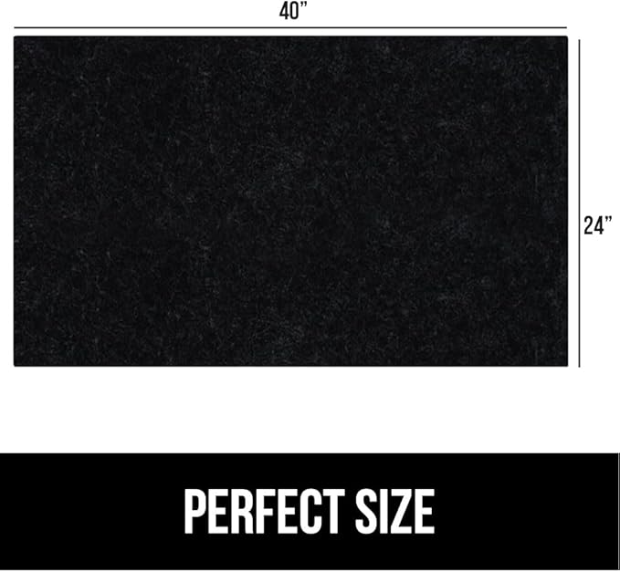 GORILLA GRIP LeakGuard Non-Adhesive Under Sink Mat for Kitchen Cabinet, 24x40, Waterproof Quick Dry Shelf Liner, Durable Absorbent Felt Mats for Bathroom Sinks, Cabinets, Dresser, Easy to Trim, Black