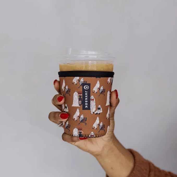 Sok It JavaSok Iced Coffee & Cold Soda Insulated Neoprene Cup Sleeve (Material Ghoul, Small: 16-20oz)