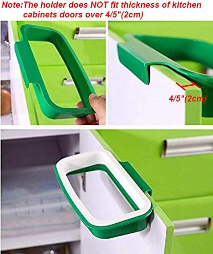 Lunies Over the Cabinet Plastic Trash Bag Holder for Kitchen, Under Sink Trash Can, Grocery Bag Holder for RV,Bathroom, Dorm Room, Office 8.6"x 4.9"