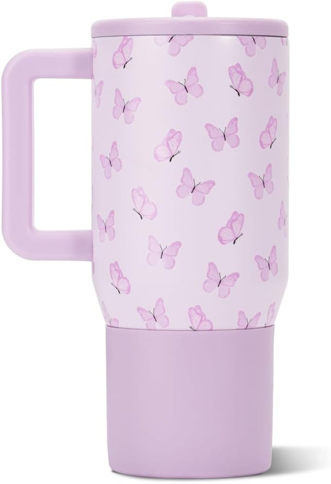HydroJug Kids - 20 oz Insulated Kids Water Bottle with Flip Straw & Handle | Leak-Proof & Durable | Perfect for School, Sports, Lunch, Travel & Camp, Flutter