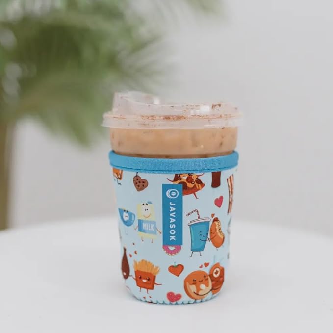 Sok It JavaSok Iced Coffee & Cold Soda Insulated Neoprene Cup Sleeve (Bestie Bites, Large: 30-32oz)