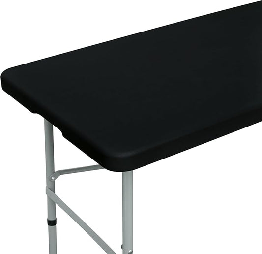 NEWISHER Fitted Rectangle Tablecloth 36 x 48 Inch Elastic Table Cloth Stretch Spandex Table Cover Black Washable Polyester Table Top Cap Cover for Dining Picnic Camping Indoor and Outdoor