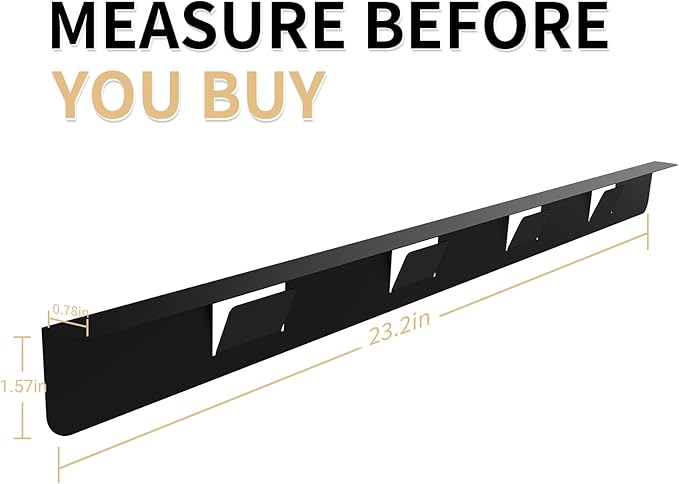 Stove Gap Covers 316 Stainless Steel,2 Pack 23.2" Fixed Stove Gap Filler,Heat Resistant Stove Gap Guards,Between Stove and Counter Slide In Range Trim Kit for Kitchen,Matte Black