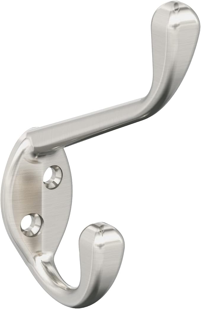 Amerock Wall Mounted Single Hook Finish: Satin Nickel