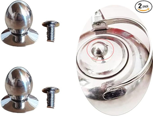 2 Pack Glass Teapot Replacement Knob Stovetop Tea Kettle Lid Knobs for Tea Cup Cover Button Olive Shape Handle Top Cap Water Cups Covers Top Bead Accessories Lids with Screw