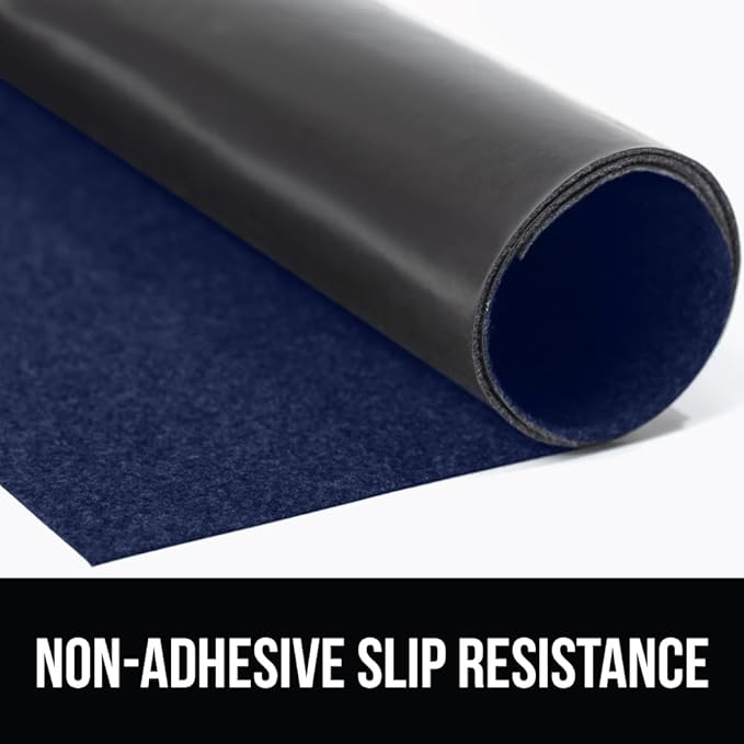 GORILLA GRIP LeakGuard Non-Adhesive Under Sink Mat for Kitchen Cabinet, Waterproof Quick Dry Shelf Liner, Durable Absorbent Felt Mats for Bathroom Sinks, Cabinets, Dresser, Easy to Trim, 24x30 Navy