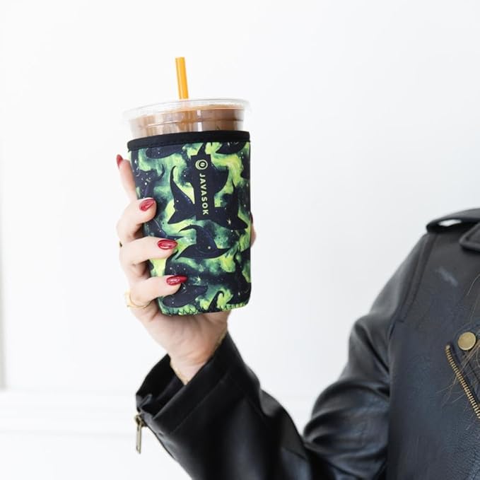 Sok It JavaSok Iced Coffee & Cold Soda Insulated Neoprene Cup Sleeve (Born to Fly, Small: 16-20oz)