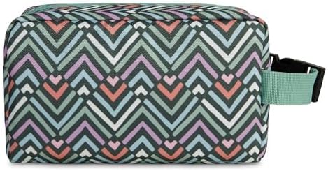 PackIt Freezable Small Insulated Snack Box, Diamond Chevron, with EcoFreeze Technology (Built-in Ice Pack), Mini Cooler or Small Lunch Bag, For Fresh Snacks On the Go, for Work, Gym, or Travel
