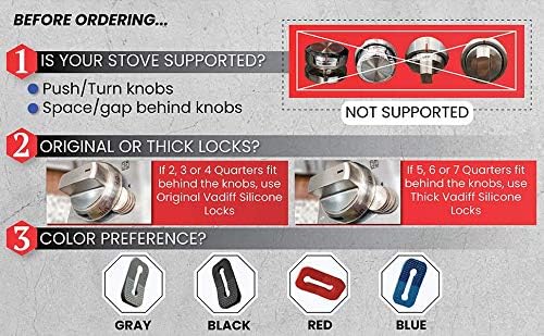 2025-26 Mom's Choice Winner- Gas Stove Knob Locks - Blue Silicone Stove Knob Safety Covers for Toddlers, Pets - Child Proof Universal Size Knobs - Baby Proofing Protectors for Electric Stoves- 5Pcs