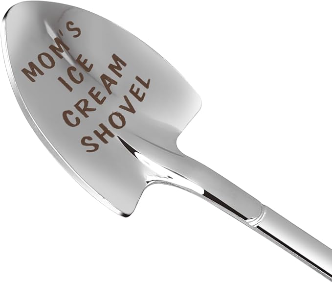 stormroo Gifts for Mom mother's day gifts Ice Cream Spoon Scoop for Ice Cream Lovers, Gifts for Women Funny Engraved Stainless Steel Spoon Shovel, Birthday, Mothers Day Gifts for Her