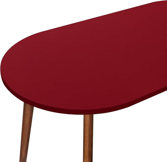 NEWISHER Fitted Oval Tablecloth 42 x 60 Inch Elastic Table Cloth, Stretch Spandex Table Cover Burgundy Washable Polyester Top Cap Cover for Dining Picnic Camping Indoor and Outdoor