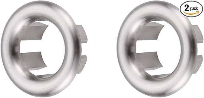 Sink Overflow Ring Brushed Nickel: ARCORA 2 Pack Bathroom Kitchen Sink Basin Trim Overflow Cover Hole Insert Cap
