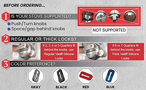 2025-26 Mom's Choice Winner- Gas Stove Knob Locks Thick Gray Silicone Stove Knob Safety Covers for Toddlers Pets - Child Proof Universal Size Knobs - Baby Proofing Protectors for Electric Stoves- 5Pcs