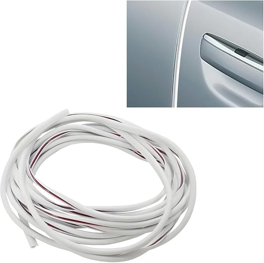 16Ft (5M) Car Door Edge Protector, Anti-Collision Car Door Entry Guard Protective Strip, No Glue Automotive Trim Doors Edge Guard (White)