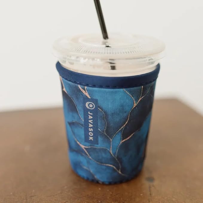 Sok It JavaSok Iced Coffee & Cold Soda Insulated Neoprene Cup Sleeve (Midnight Hour, Medium: 22-28oz)