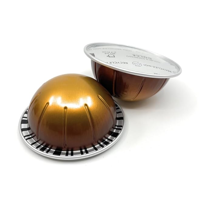 Double Espresso Dolce Coffee Pods, 80ml / 2.7 Ounce, 10-Capsules Pods, Pack of 1 (10, Dolce)