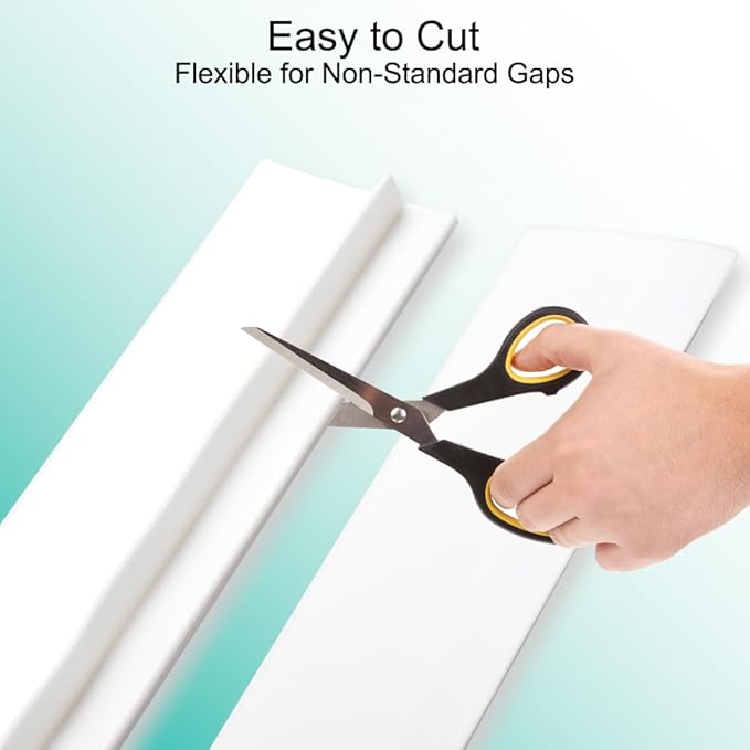 Stove Gap Covers, 2PACK Kitchen Silicone Oven Gap Filler - 21 Inches Countertop Strips Guard, Easy to Clean (White)
