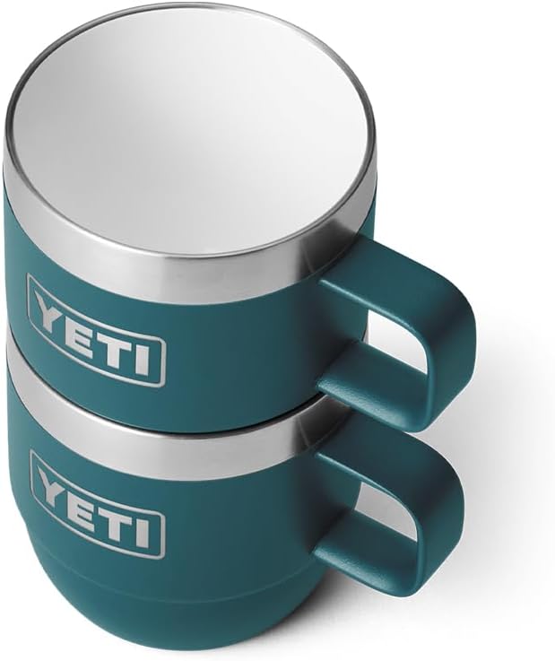 YETI Rambler 6 oz Stackable Mug, Stainless Steel, Vacuum Insulated Espresso/Coffee Mug, 2 Pack