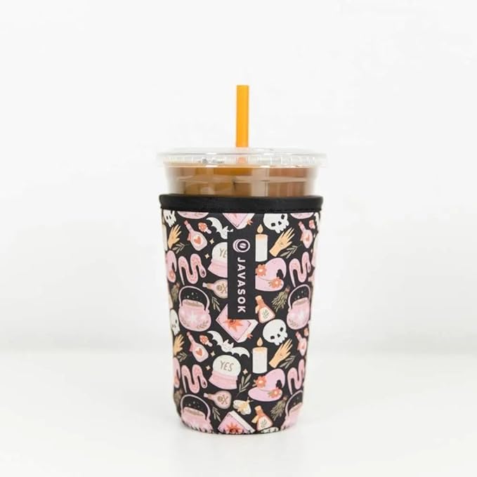 Sok It JavaSok Iced Coffee & Cold Soda Insulated Neoprene Cup Sleeve (Spellbound, Small: 16-20oz)