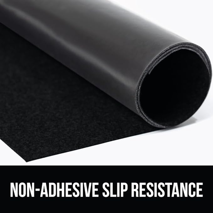 GORILLA GRIP LeakGuard Non-Adhesive Under Sink Mat for Kitchen Cabinet, Waterproof Quick Dry Shelf Liner, Durable Absorbent Felt Mats for Bathroom Sinks, Cabinets, Dresser, Easy to Trim, 24x24 Black