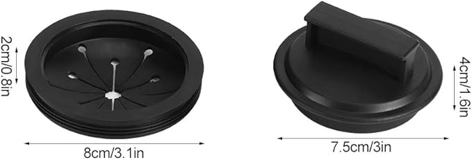 Universal 3-inch Garbage Disposal Splash Guard and Kitchen Sink Stopper - Rubber Food Waste Disposer for Erator and Waste King Whirlaway