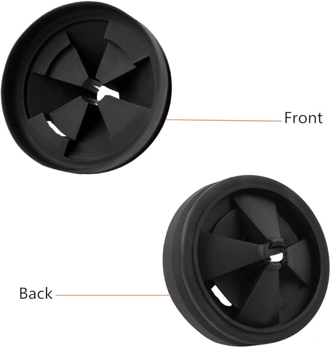 3 3/8" Garbage Disposal Splash Guard, QCB-AM Sink Baffle Replacement Parts for InSinkErator Evolution Series, Upgraded EPDM Rubber Drain Insert Removable Quiet Collar Drain Plugs(4 PCS)