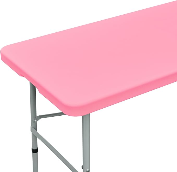 Fitted Rectangle Tablecloth 20 x 30 Inch Elastic Table Cloth for 2.5ft Table, Stretch Spandex Table Cover Pink Washable Polyester Table Top Cap Cover for Dining Picnic Camping Indoor and Outdoor