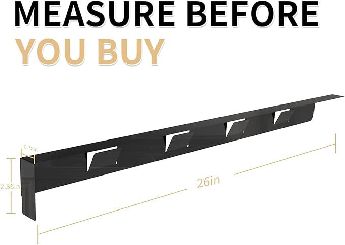 Stove Gap Covers 316 Stainless Steel,2 Pack 23.6-26" Trimmable Stove Gap Filler,Heat Resistant Stove Gap Guards,Between Stove and Counter Slide In Range Trim Kit for Kitchen,Shiny Black