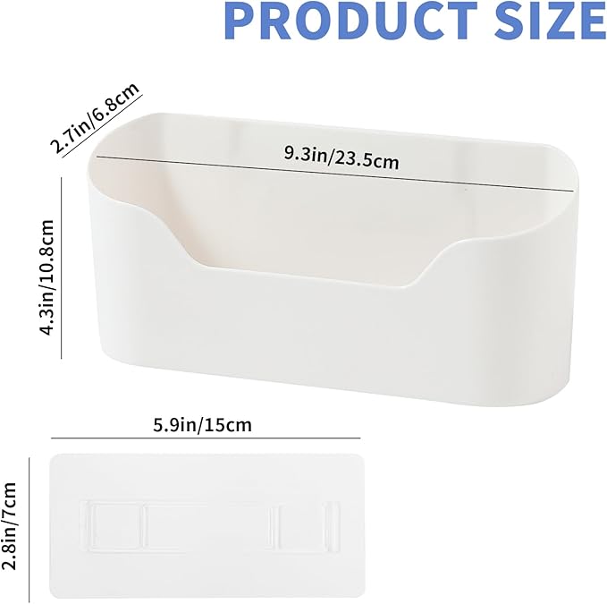 2 Pack Lid Organizers Inside Cabinet, No Drilling Adhesive Over Door Organizer, Cabinet Door Organizer Bin Holder Caddy, Over Cabinet Organizer Storage Lid Organizer for Kitchen(White)