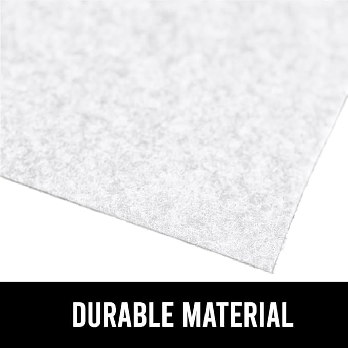 GORILLA GRIP LeakGuard Non-Adhesive Under Sink Mat for Kitchen Cabinet, Waterproof Quick Dry Shelf Liner, Durable Absorbent Felt Mats for Bathroom Sinks, Cabinets, Dresser, Easy to Trim, 24x30 White