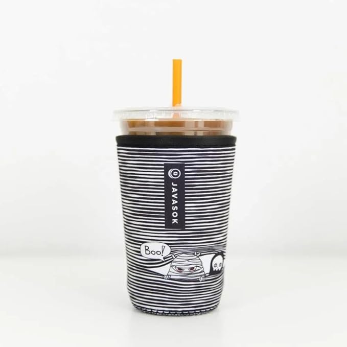 Sok It JavaSok Iced Coffee & Cold Soda Insulated Neoprene Cup Sleeve (Peek-A-BOO, Large: 30-32oz)