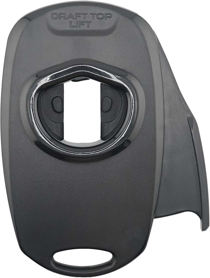 Draft Top LIFT Beer Soda Can Opener - Topless Can Opener - Can Cutter Top Remover - Handheld Safety Manual Can Opener - Smooth Edge Effortless Rip and Sip Opener (Black)