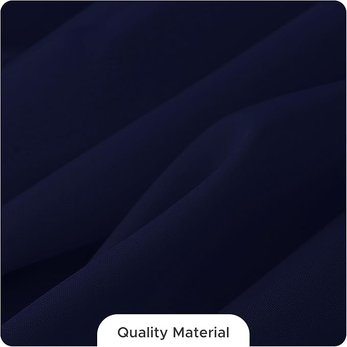 Fitable 8 Pack Rectangle Tablecloths: Stain Resistant Wrinkle Free Circle Table Clothes, Washable Reusable Polyester Table Covers for Wedding Party Birthday Banquet Reception(Navy, 60x102 Inch)