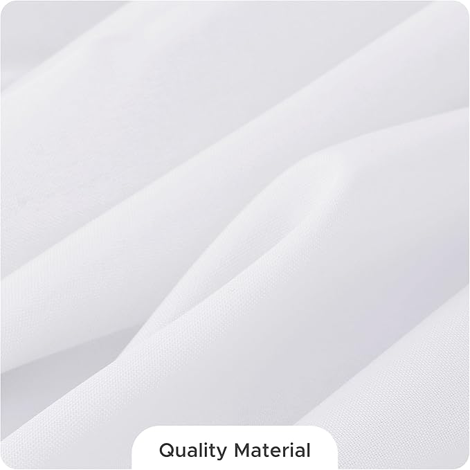 Fitable 8 Pack Rectangle Tablecloths: Stain Resistant Wrinkle Free Circle Table Clothes, Washable Reusable Polyester Table Covers for Wedding Party Birthday Banquet Reception(White, 60x102 Inch)