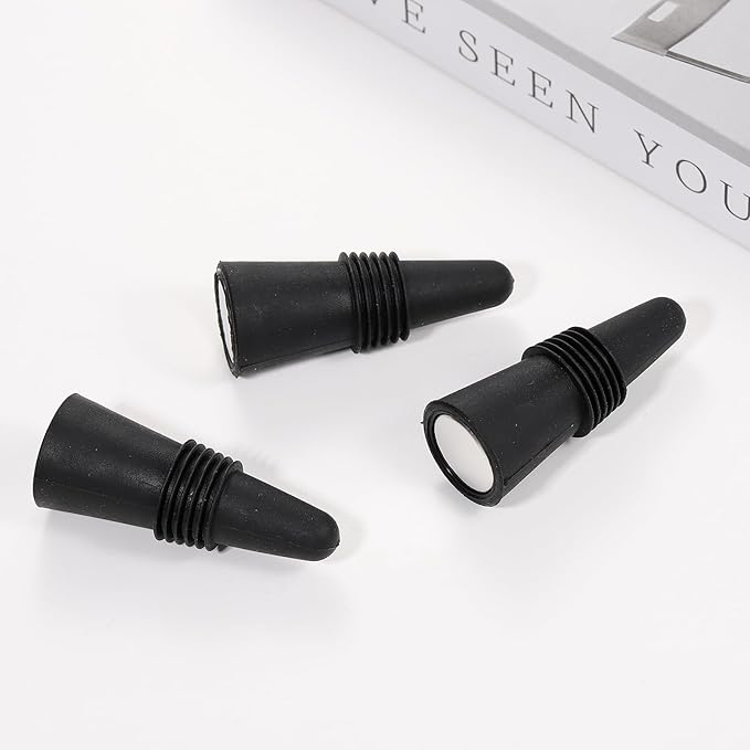Wine Stoppers set of 3, Wine Bottle Stopper Corks with Grip Top for Keeping Wine Champagne Fresh, Fashionable and Durable Wine Corks