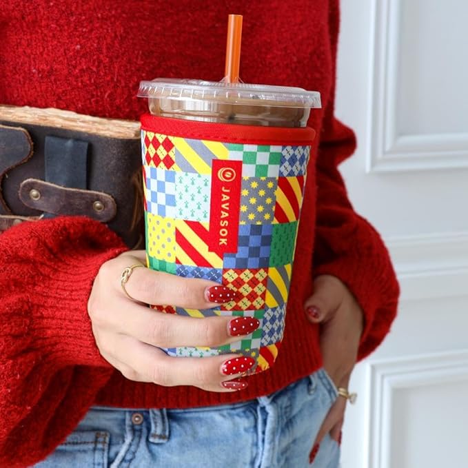 Sok It JavaSok Iced Coffee & Cold Soda Insulated Neoprene Cup Sleeve (House Rules, Medium: 22-28oz)