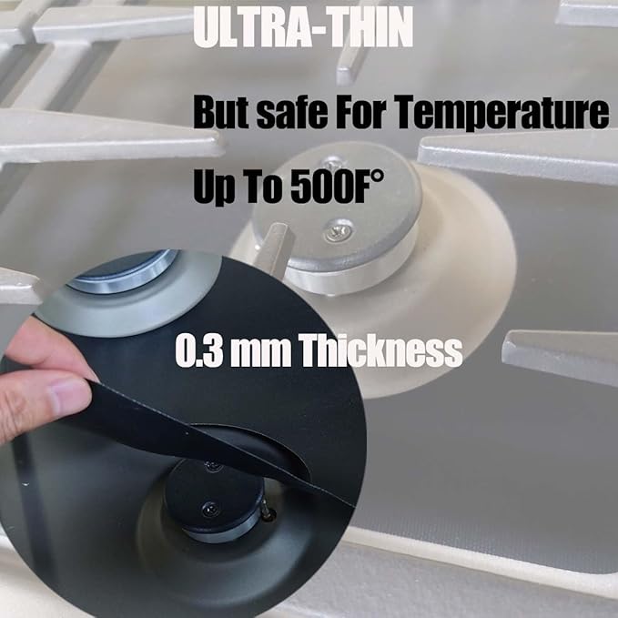 2 PCS Stove Protector liner For 30 Inch LG Gas Range Model LGLDG4315 LRG4115 LRG4113 LDG4313 LRGL5825 LRGL5925 LSGL6335DF 0.3MM Thickness Reusable Stove Burner Covers