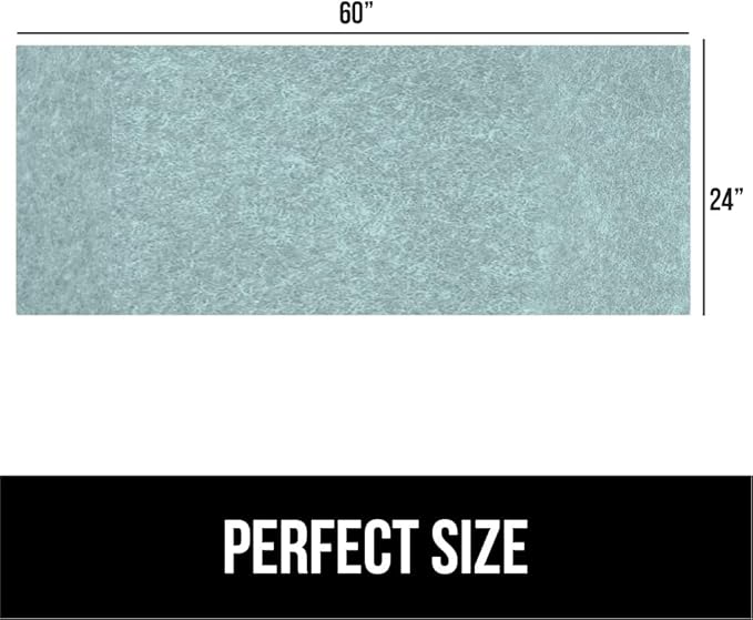 GORILLA GRIP LeakGuard Non-Adhesive Under Sink Mat for Kitchen Cabinet, 24x60, Waterproof Quick Dry Shelf Liner, Durable Absorbent Felt Mats for Bathroom Sinks, Cabinets, Dresser, Easy Trim, Spa Blue