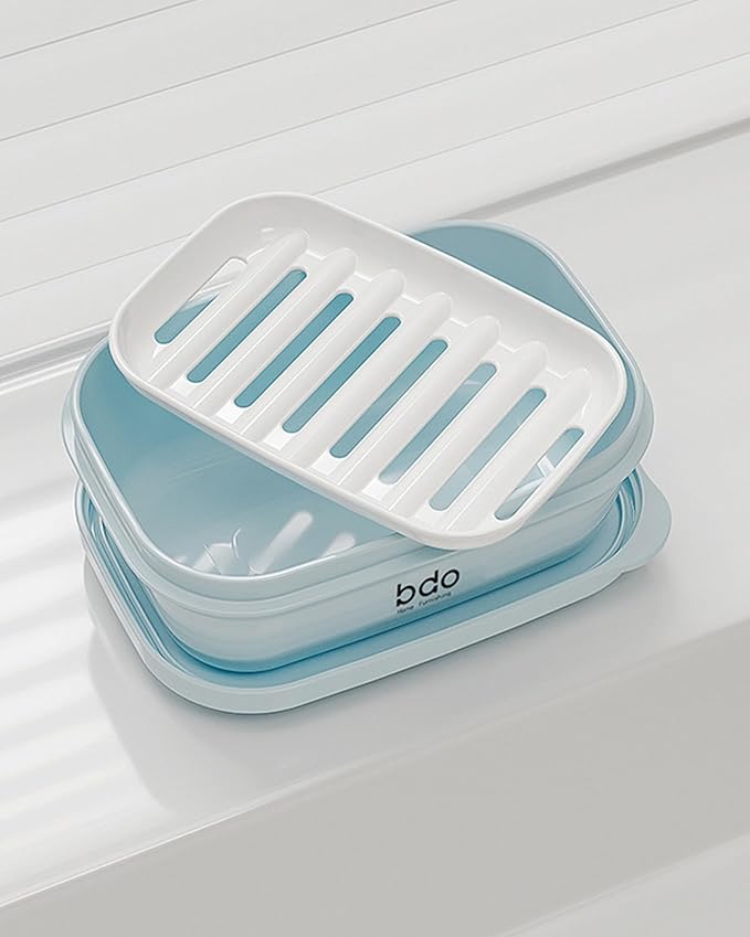 PEISAINOX Travel Soap Case, Leakproof Soap Container with Lid, Portable Bar Soap Holder for Traveling, Soap Dishe for Bathroom, Shower, Gym, School, Camping, Vacation, Outdoor (White)