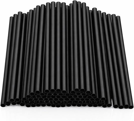 100 Pcs Black Cocktail Straws, 5.12 Inch Short Disposable Plastic Drink Straws Small Short Drinking Straw for Whiskey Bar Club Cocktail Cold Drinks, Cups Travel Mugs Crafts Home Bars Use